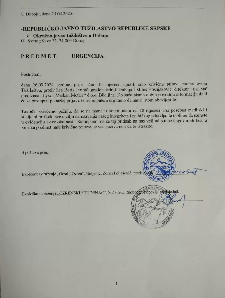 krivična prijava