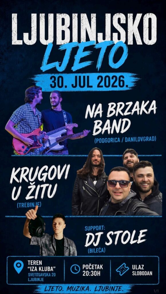 Ljubinjsko ljeto 2026 - rok koncert