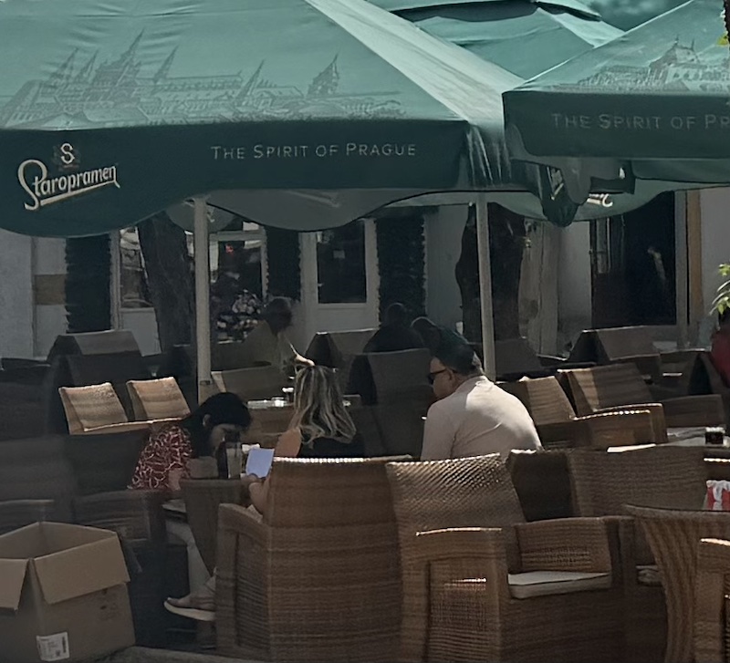 Osoba koja se predstavila kao Verica iz Višegrada u bašti hotela u Gacku